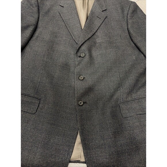 Vintage Monsieur By Givenchy Blazer Men's 46 Reg Wool Tweed Sport Coat USA Brown - Picture 2 of 12